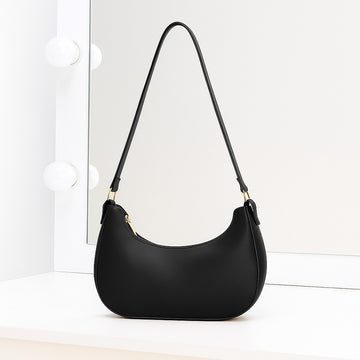 Leather Moon Bag for Women