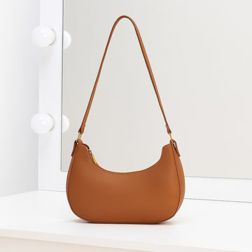 Leather Moon Bag for Women